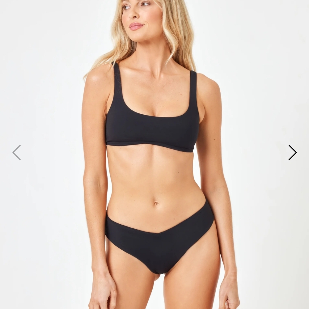 L*Space Prince Black Bikini Top